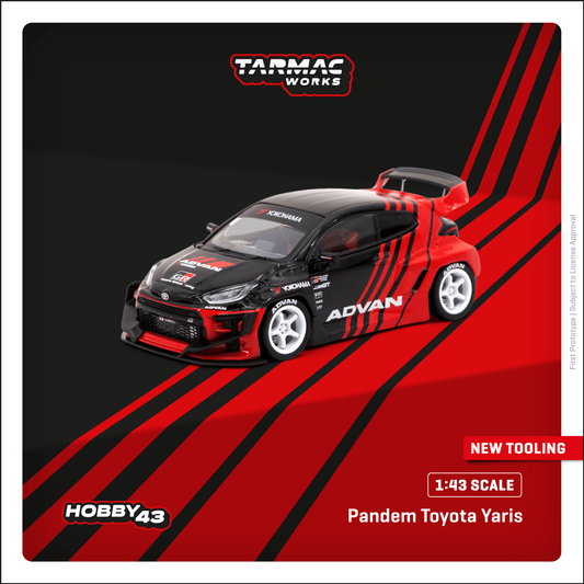 TARMAC WORKS HOBBY43 1/43 Pandem Toyota Yaris ADVAN T43-025-ADV