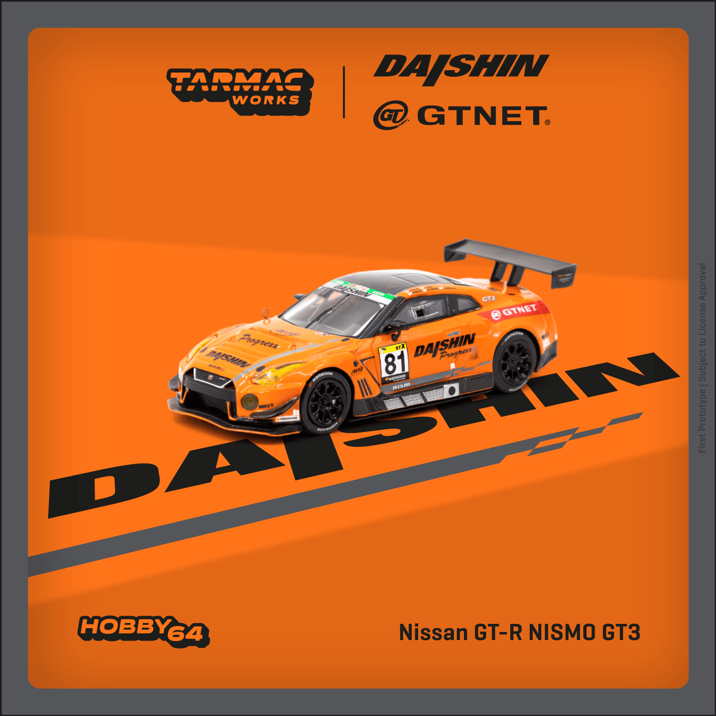 TARMAC WORKS HOBBY64 1/64 Nissan GT-R NISMO GT3 Super Taikyu Series 2021 Fuji 24 hours 2021 Winner GTNET Motor Sports T64-035-21ST81