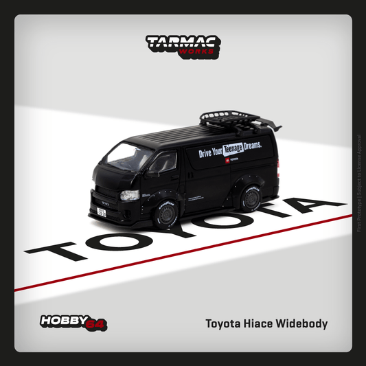 Tarmac Works HOBBY64 1/64 Toyota Hiace Widebody TOYOTA - With roof rack T64-038-TO