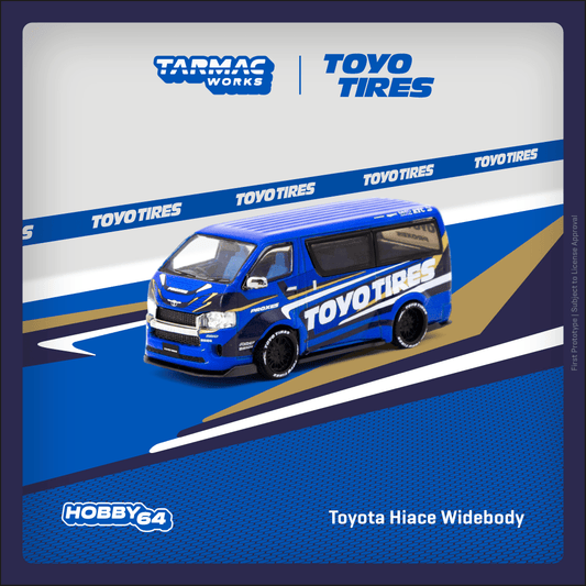 TARMAC WORKS HOBBY64 1/64 Toyota Hiace Widebody Toyo Tires T64-038-TOYO