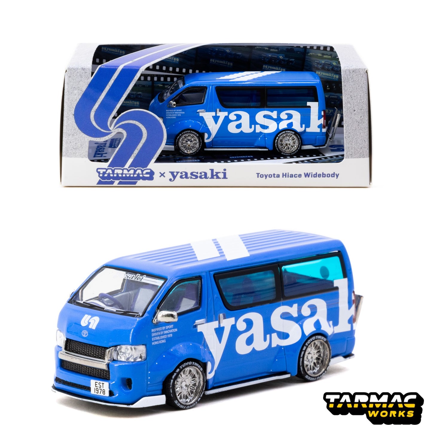 Tarmac Works HOBBY64 1/64 Toyota Hiace Widebody Yasaki T64-038-YAS