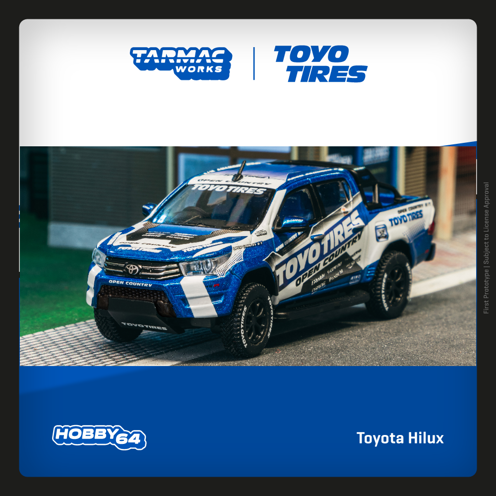 TARMAC WORKS HOBBY64 1/64 Toyota Hilux Toyo Tires T64-041-TOYO