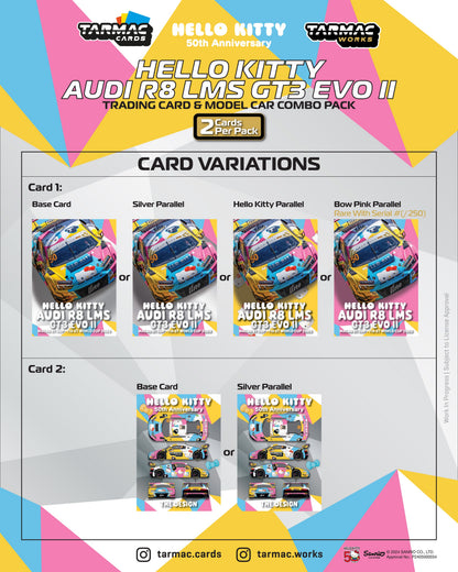 Tarmac Works HOBBY64 1/64 Audi R8 LMS GT3 Evo II Macau GT Cup - FIA GT World Cup 2023 Race Version Model Car + Trading Cards Combo Set T64-043-23MGP50