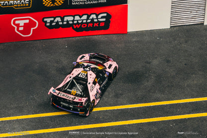 TARMAC WORKS HOBBY64 1/64 Audi R8 LMS GT3 evo II Macau GT Cup - FIA GT World Cup 2024 Uno Racing Adderly Fong Model Car + Trading Cards Combo Set T64-043-24MGP10