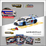 PREORDER TARMAC WORKS HOBBY64 1/64 Audi R8 LMS GT3 evo II Macau GT Cup - FIA GT World Cup 2024 Uno Racing James Yu Model Car + Trading Cards Combo Set T64-043-24MGP30 (Approx. Release Date :  DEC 2025 subject to manufacturer's final decision)