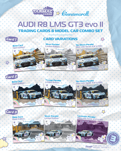 PREORDER Tarmac Works HOBBY64 1/64 Audi R8 LMS GT3 evo II Macau GT Cup - FIA GT World Cup 2025 Uno Racing Adderly Fong Model Car + Trading Cards Combo Set T64-043-25MGP36 (Approx. Release Date :  SEP 2026 subject to manufacturer's final decision)