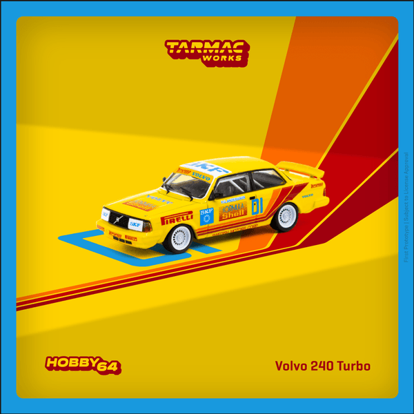 PREORDER TARMAC WORKS HOBBY64 1/64 Volvo 240 Turbo Thai Group A Championship Bira Circuit Pattaya Winner 1988  Per-Gunnar Andersson T64-050-88THA01 (Approx. Release Date : JAN 2025 subject to manufacturer's final decision)