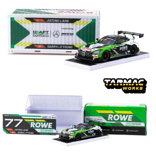 Tarmac Works HOBBY64 1/64 Mercedes-AMG GT3 GT World Challenge Asia 2025 - Beijing Season Finale Craft-Bamboo Racing #77 with Container T64-062-25CHN77