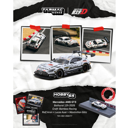 PREORDER Tarmac Works HOBBY64 1/64 Mercedes-AMG GT3 Bathurst 12h 2026 Craft-Bamboo Racing Model Car + Trading Cards Combo Set (Display Case) T64-062-26BH77  (Approx. Release Date :  Q4 2026 subject to manufacturer's final decision)