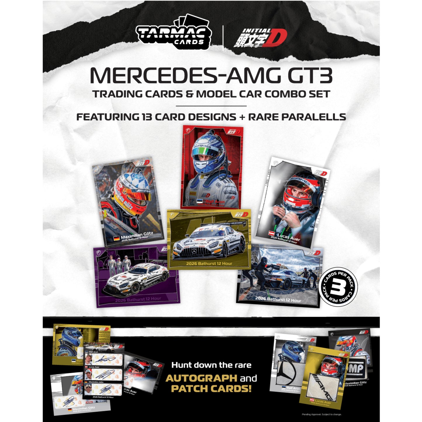 PREORDER Tarmac Works HOBBY64 1/64 Mercedes-AMG GT3 Bathurst 12h 2026 Craft-Bamboo Racing Model Car + Trading Cards Combo Set (Display Case) T64-062-26BH77  (Approx. Release Date :  Q4 2026 subject to manufacturer's final decision)
