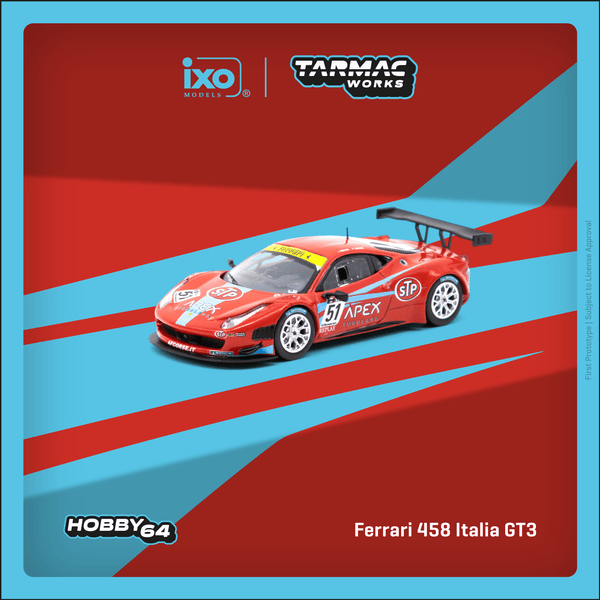 PREORDER TARMAC WORKS HOBBY64 1/64 Ferrari 458 Italia GT3 FIA GT3 Europe 2011 D. Brown / G. Geddie T64-073-11FGE51 (Approx. Release Date : FEB 2024 subject to manufacturer's final decision)
