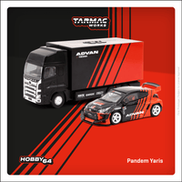 TARMAC WORKS HOBBY64 1/64 Pandem Yaris ADVAN With Truck Packaging T64-080-ADV
