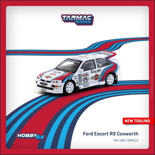 TARMAC WORKS HOBBY64 1/64 Ford Escort RS Cosworth WRC Rallye Sanremo 1994 Malcolm Wilson /  Bryan Thomas T64-081-94RS15