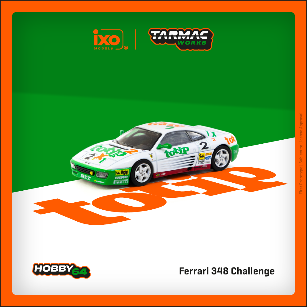 TARMAC WORKS HOBBY64 1/64 Ferrari 348 Challenge Ferrari 348 Challenge 1993 Paolo Cutrera T64-082-93CHA02