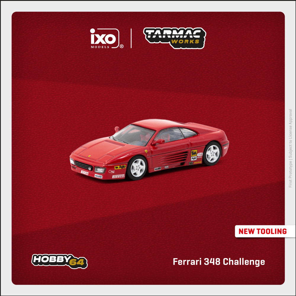 TARMAC WORKS HOBBY64 1/64 Ferrari 348 Challenge  Presentation T64-082-PRE