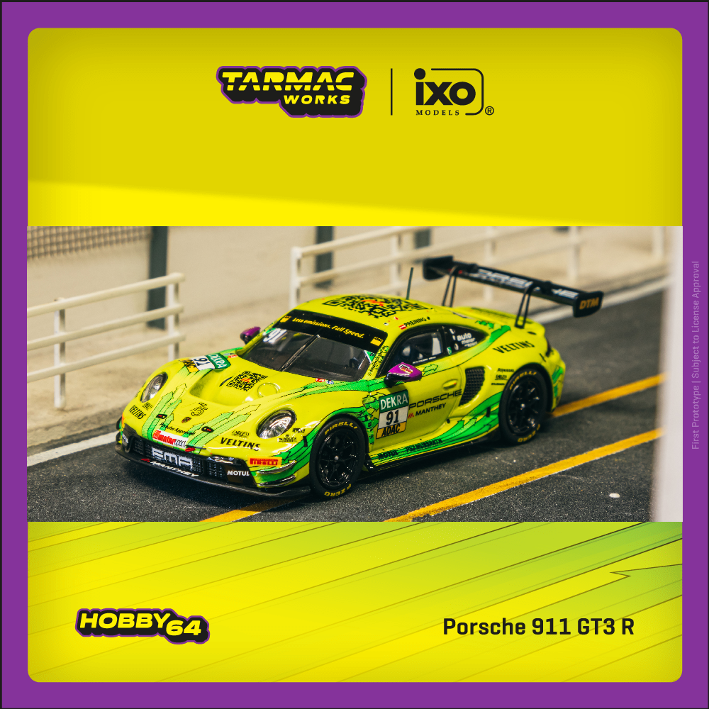 TARMAC WORKS HOBBY64 1/64 Porsche 911 GT3 R DTM Champion 2023 Thomas Preining T64-084-23DTM91