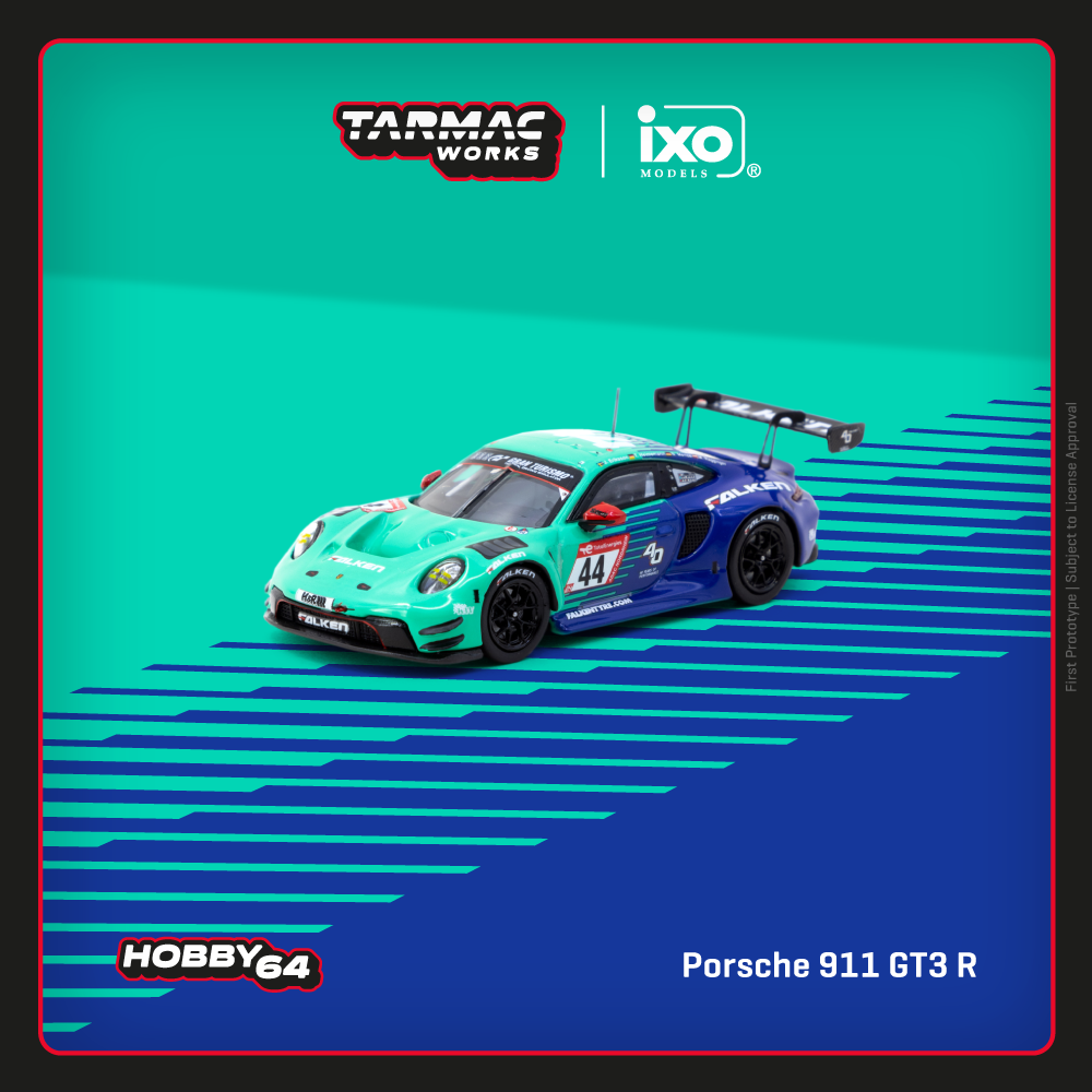TARMAC WORKS HOBBY64 1/64 Porsche 911 GT3 R Nürburgring 24h 2023 J. Eriksson / T. Heinemann / N. Menzel / M. Ragginger T64-084-23NUR44