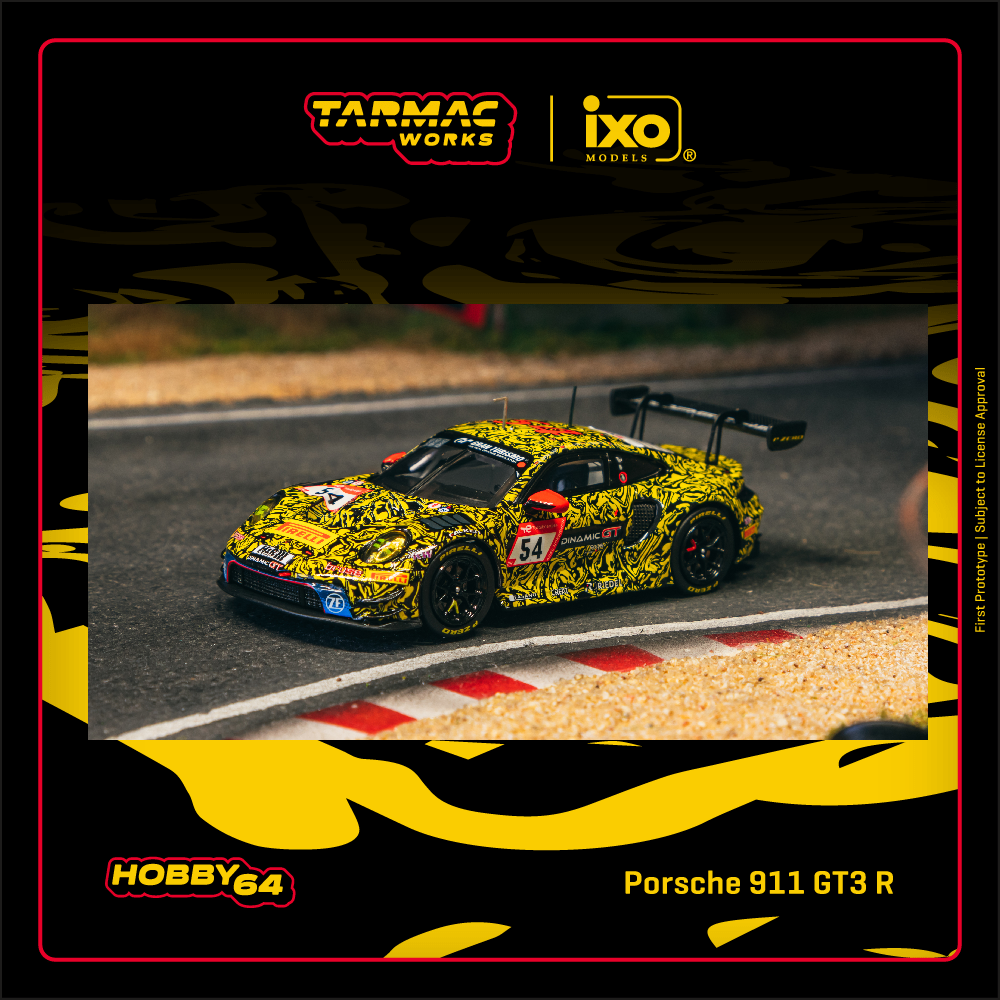 TARMAC WORKS HOBBY64 1/64 Porsche 911 GT3 R Nürburgring 24h 2023 C. Engelhart / A. Güven / L. Heinrich / L. Vanthoor T64-084-23NUR54