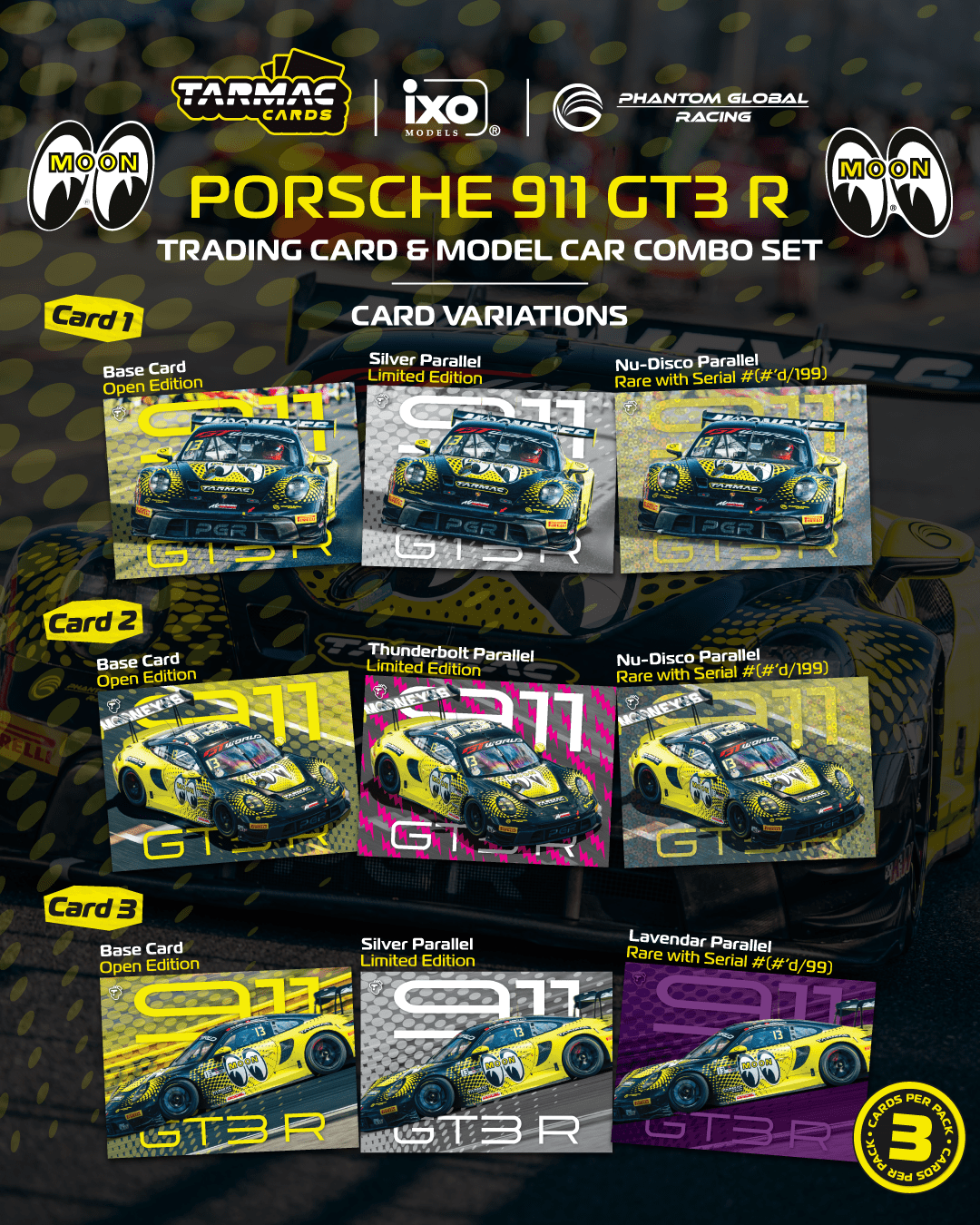 PREORDER TARMAC HOBBY64 1/64 Porsche 911 GT3 R GT World Challenge Asia 2025 Phantom Global Racing Sun Jingzu / Adderly Fong Model Car + Trading Cards Combo Set T64-084-25FUJ13 (Approx. Release Date :  APR 2026 subject to manufacturer's final decision)