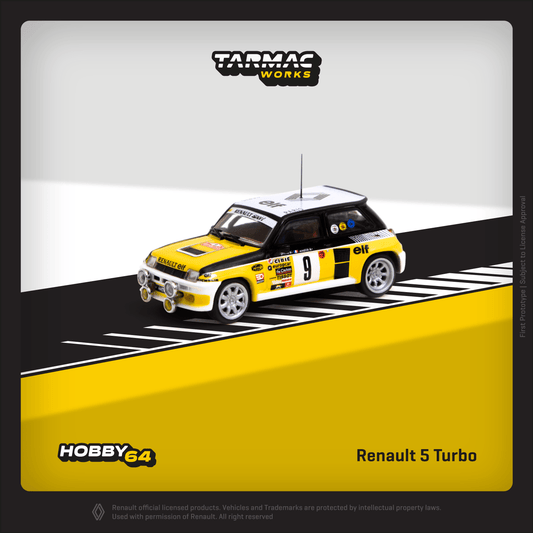 TARMAC WORKS HOBBY64 1/64 Renault 5 Turbo Monte Carlo Rally 1981 Winner Jean Ragnotti / Jean-Marc Andrié T64-TL060-81MCR09