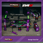 PREORDER TARMAC WORKS PARTS64 1/64 Garage tools set EVA Racing T64A-TL001-EVA (Approx. Release Date :  JUNE 2025 subject to manufacturer's final decision)