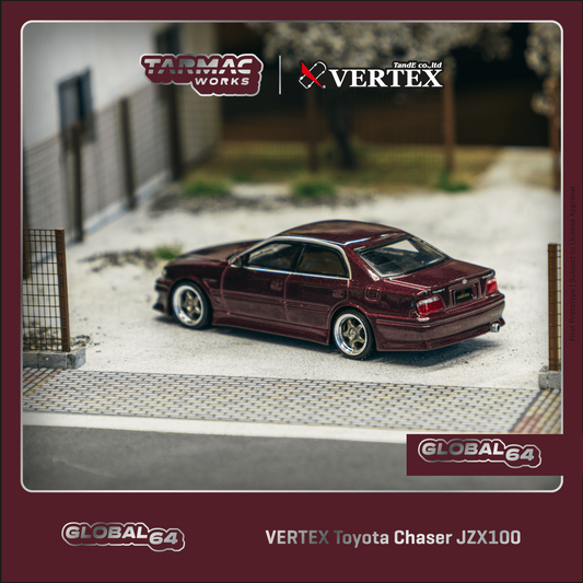 TARMAC WORKS GLOBAL64 1/64 VERTEX Toyota Chaser JZX100 Purple Metallic T64G-007-PU