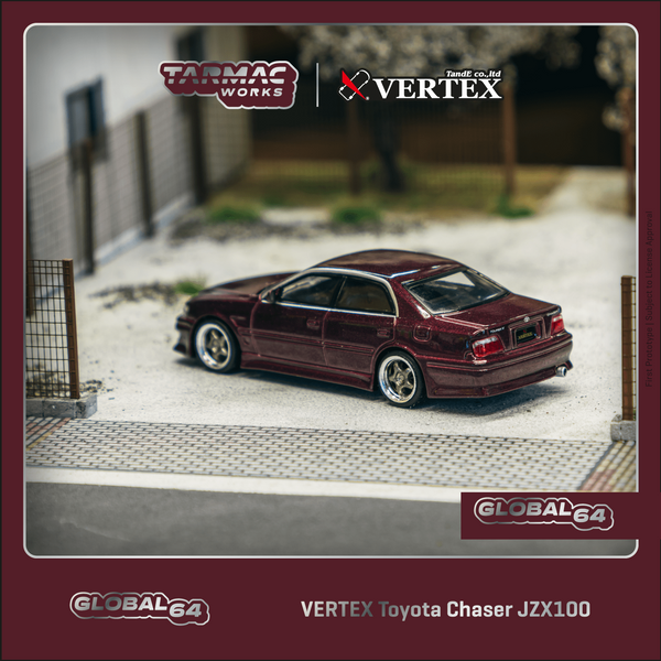 PREORDER TARMAC WORKS GLOBAL64 1/64 VERTEX Toyota Chaser JZX100 Purple Metallic T64G-007-PU (Approx. Release Date : FEB 2024 subject to manufacturer's final decision)