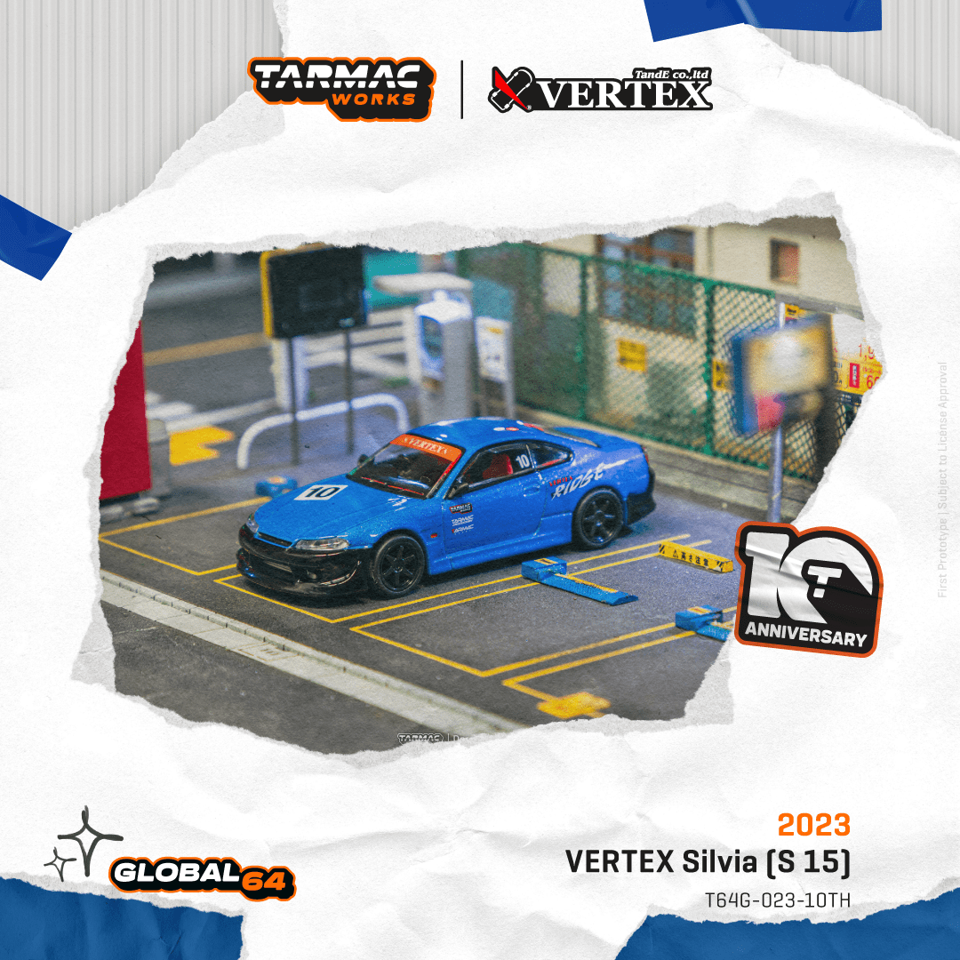 TARMAC WORKS GLOBAL64 1/64 VERTEX Silvia (S 15) Tarmac Works 10th Anniversary T64G-023-10TH