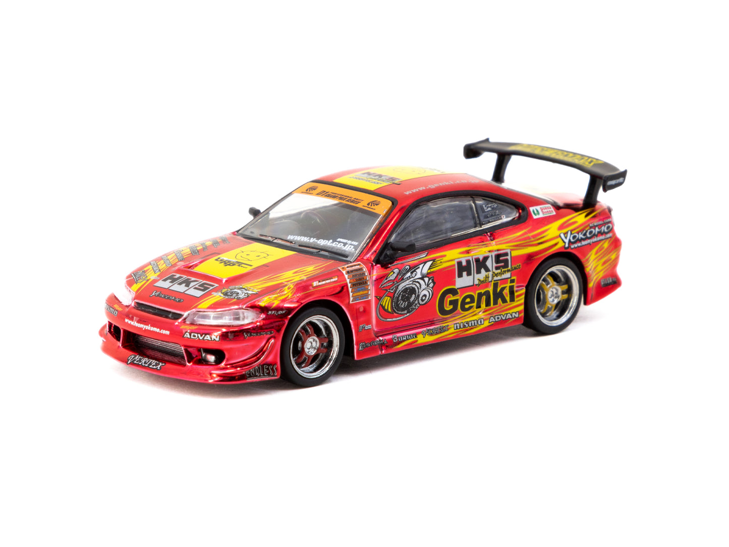 TARMAC WORKS GLOBAL64 1/64 HKS Hiper Silvia RS-2 Red Chrome *Tokyo Auto Salon 2025 Special Edition * T64G-023-HKSRC