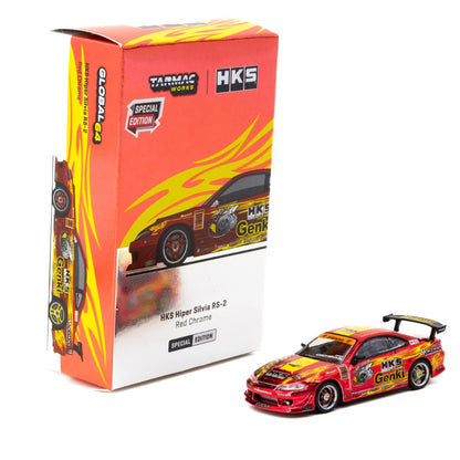TARMAC WORKS GLOBAL64 1/64 HKS Hiper Silvia RS-2 Red Chrome *Tokyo Auto Salon 2025 Special Edition * T64G-023-HKSRC