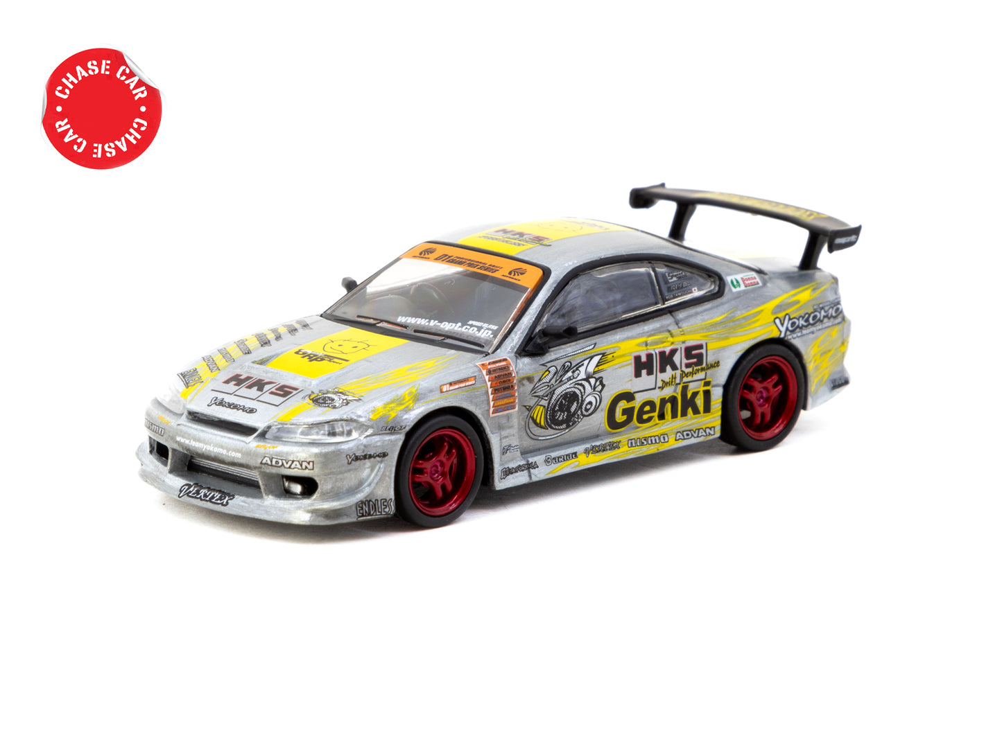 TARMAC WORKS GLOBAL64 1/64 HKS Hiper Silvia RS-2 Red Chrome *Tokyo Auto Salon 2025 Special Edition * T64G-023-HKSRC