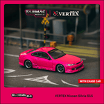 PREORDER TARMAC WORKS GLOBAL64 1/64 VERTEX Nissan Silvia (S15) Pink Metallic T64G-023-PI (Approx. Release Date : DECEMBER 2024 subject to manufacturer's final decision)