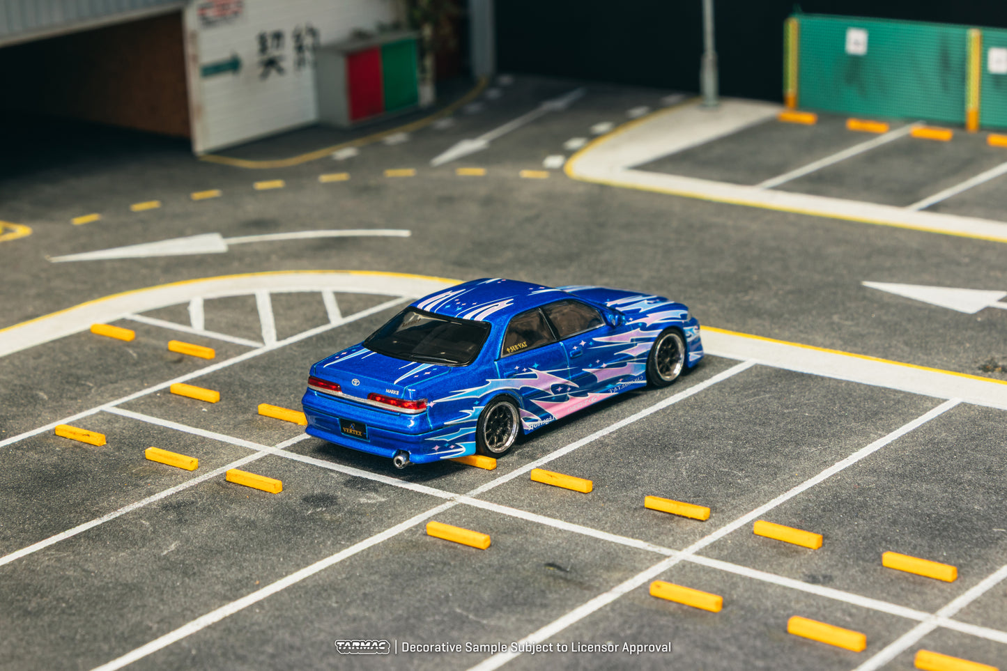 TARMAC WORKS GLOBAL64 1/64 VERTEX Toyota Mark II JZX100 Blue Metallic T64G-024-BL