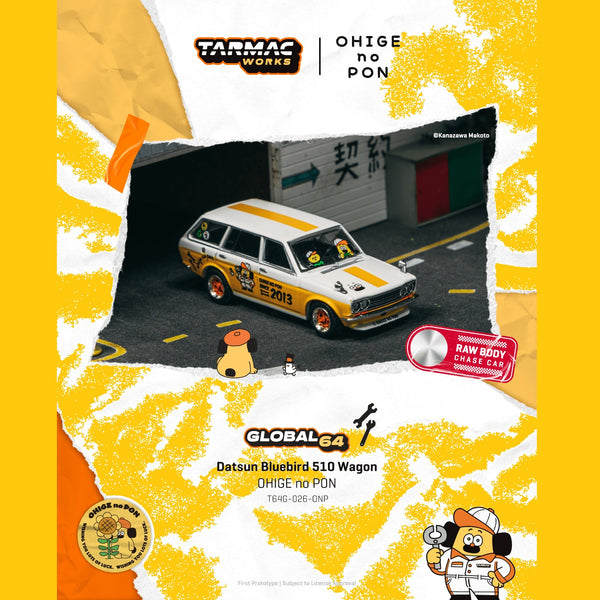 PREORDER TARMAC WORKS GLOBAL64 1/64 Datsun Bluebird 510 Wagon OHIGE no PON T64G-026-ONP (Approx. Release Date :  MARCH 2026 subject to manufacturer's final decision)