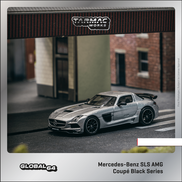 PREORDER TARMAC WORKS GLOBAL64 1/64 Mercedes-Benz SLS AMG Coupé Black Series Silver Metallic T64G-027-SL (Approx. Release Date : FEB 2024 subject to manufacturer's final decision)