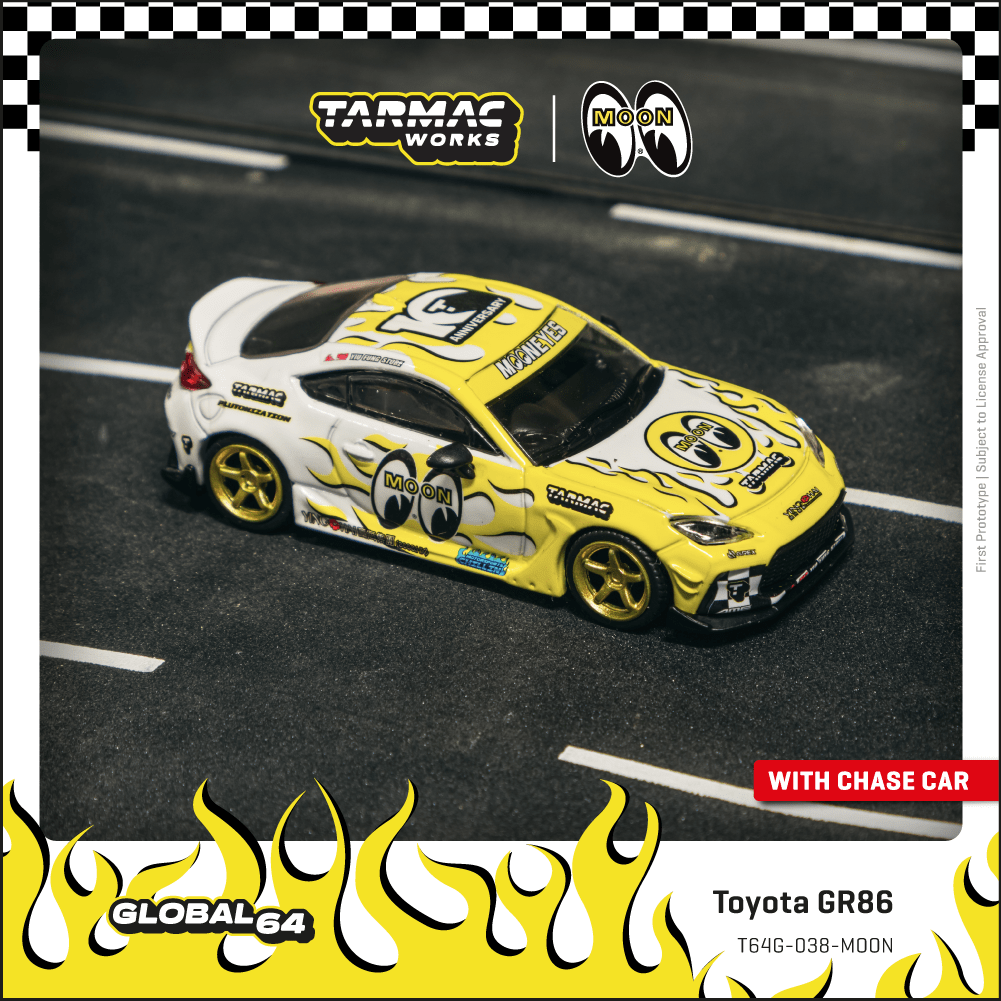 TARMAC WORKS GLOBAL64 1/64 Toyota GR86 MOONEYES T64G-038-MOON