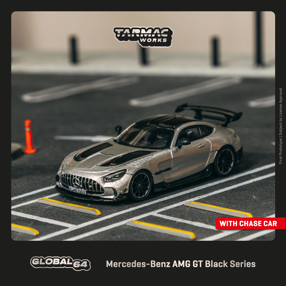 Tarmac Works GLOBAL64 1/64 Mercedes-Benz AMG GT Black Series Silver Metallic T64G-042-SL