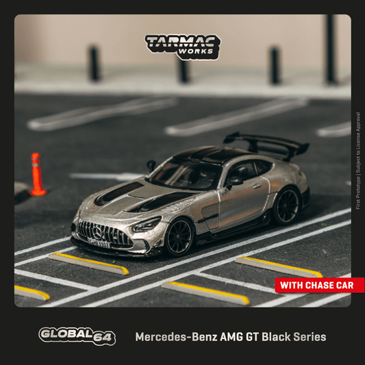 Tarmac Works GLOBAL64 1/64 Mercedes-Benz AMG GT Black Series Silver Metallic T64G-042-SL
