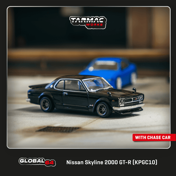 PREORDER Tarmac Works GLOBAL64 1/64 Nissan Skyline 2000 GT-R (KPGC10) Black T64G-043-BK (Approx. Release Date : MAY 2024 subject to manufacturer's final decision)