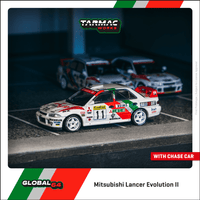 PREORDER TARMAC WORKS GLOBAL64 1/64 Mitsubishi Lancer Evolution II Rallye Monte-Carlo 1995 T. Mäkinen / S. Harjanne T64G-049-95MCR11 (Approx. Release Date : DECEMBER 2024 subject to manufacturer's final decision)