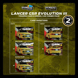 PREORDER TARMAC WORKS GLOBAL64 1/64 Mitsubishi Lancer GSR Evolution III Yellow Model Car + Trading Cards Combo Set T64G-050-YL (Approx. Release Date : DECEMBER 2024 subject to manufacturer's final decision)