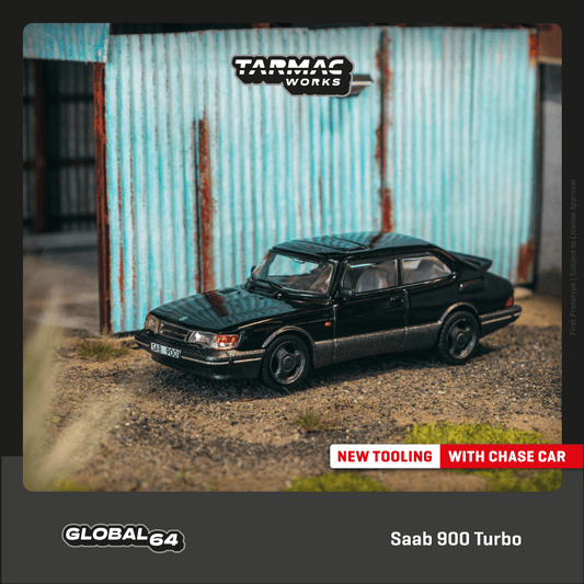 TARMAC WORKS GLOBAL64 1/64 Saab 900 Turbo Black T64G-056-BK