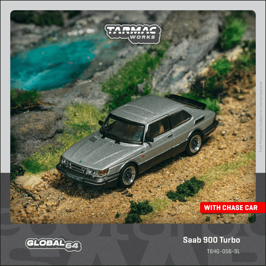 TARMAC WORKS GLOBAL64 1/64 Saab 900 Turbo Silver T64G-056-SL