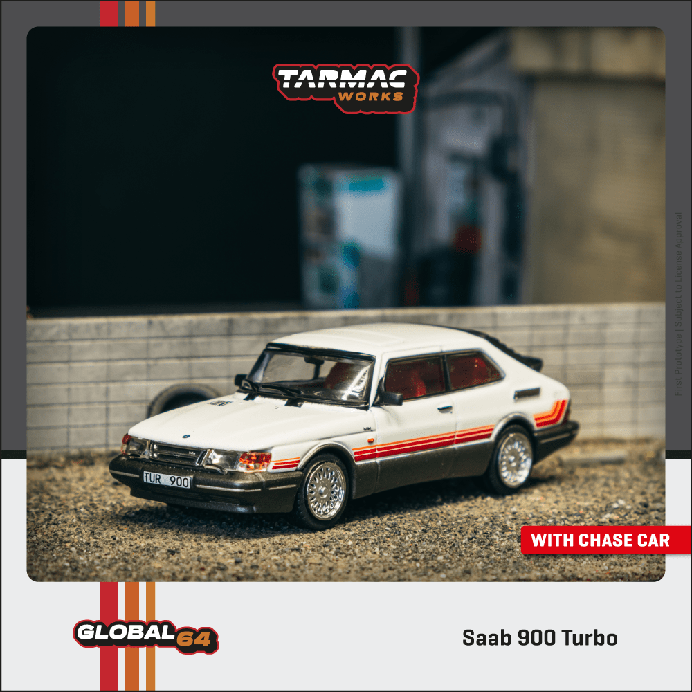 TARMAC WORKS GLOBAL64 1/64 Saab 900 Turbo White T64G-056-WH