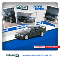 PREORDER TARMAC WORKS GLOBAL64 1/64 Mercedes-Benz 190 E 2.5-16 EVO 1 TOYO TIRES T64G-057-TOYO (Approx. Release Date : FEB 2025 subject to manufacturer's final decision)