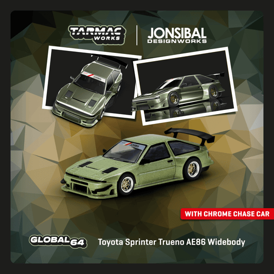 TARMAC WORKS GLOBAL64 1/64 Toyota Sprinter Trueno AE86 Widebody Green T64G-060-GR
