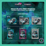 PREORDER TARMAC WORKS GLOBAL64 1/64 Nissan Skyline (R32) Widebody HKS Model Car + Trading Cards Combo Set T64G-061-HKS (Approx. Release Date :  FEB 2026 subject to manufacturer's final decision)