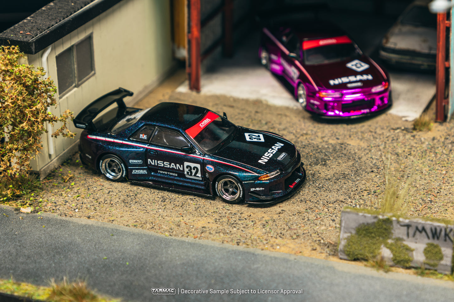 TARMAC WORKS GLOBAL64 1/64 Nissan Skyline (R32) Widebody Midnight Purrple T64G-061-MP