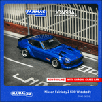 PREORDER TARMAC WORKS GLOBAL64 1/64 Nissan Fairlady Z S30 Widebody - Designed by Jon Sibal Blue T64G-062-BL (Approx. Release Date :  Oct 2025 subject to manufacturer's final decision)