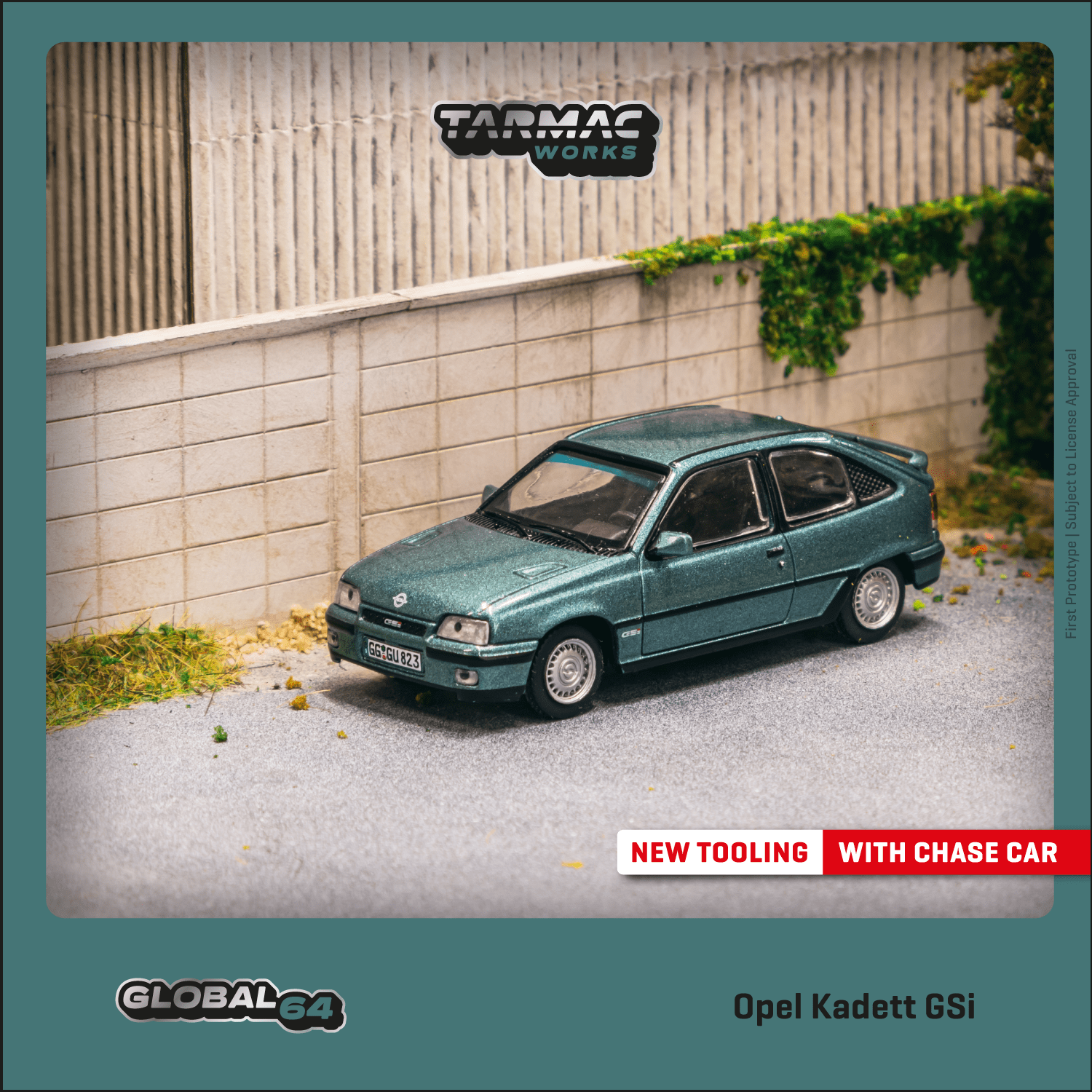 ☆1/64 Cocodake Plate C TARMAC WORKS GLOBAL64 1/64 Opel Kadett GSi Green Metallic